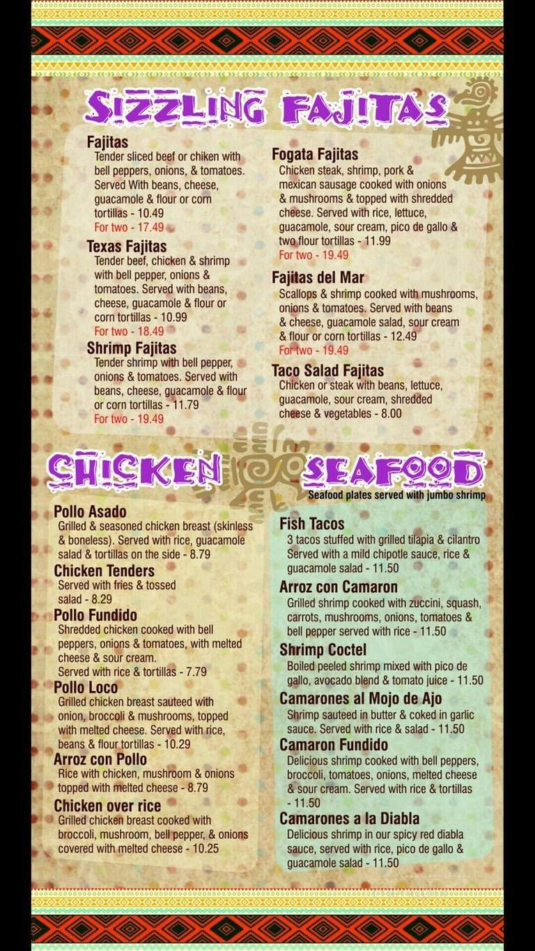 Menu page 2