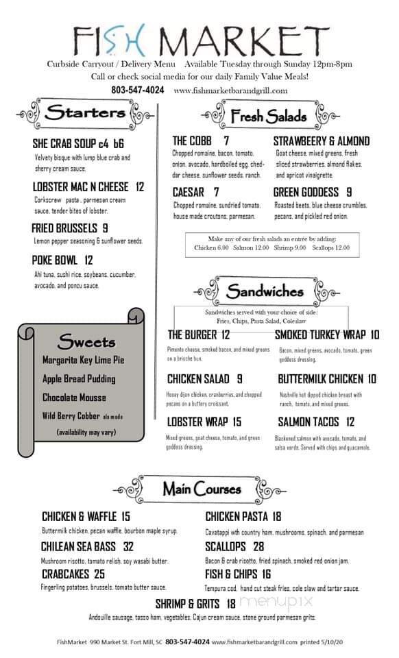 Menu page 1