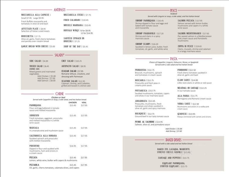 Menu page 1