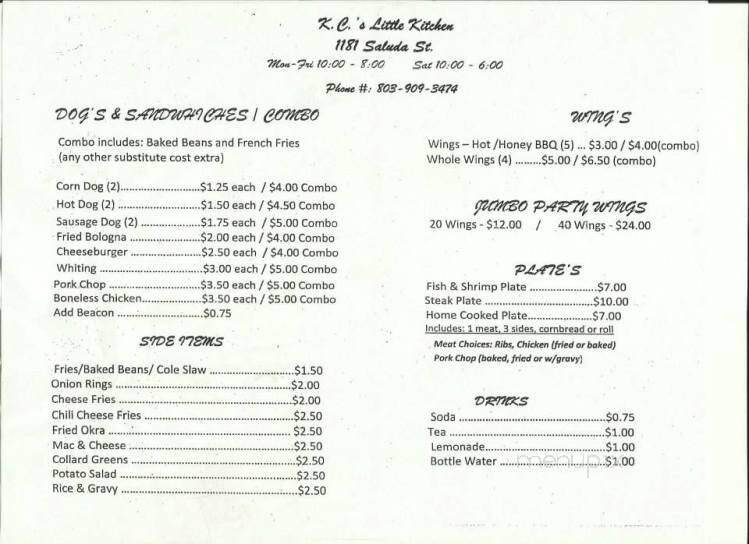 Menu page 2