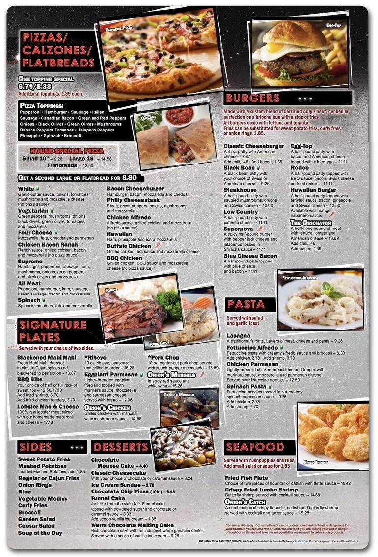 Menu page 1