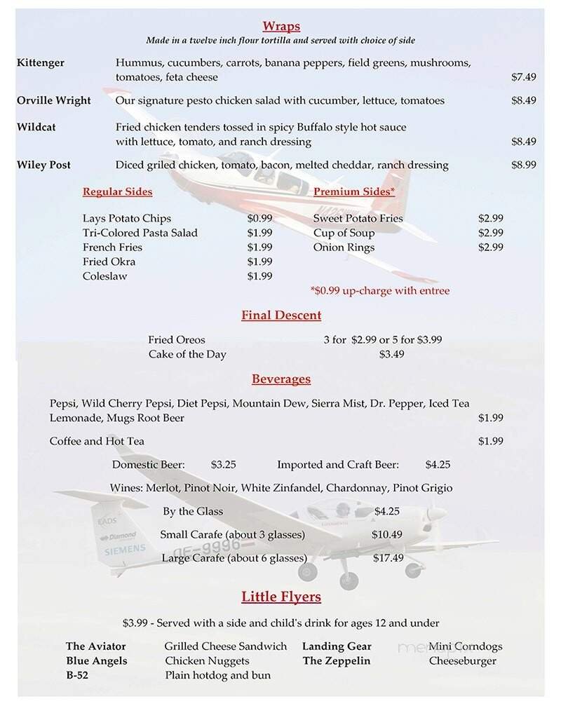 Menu page 1