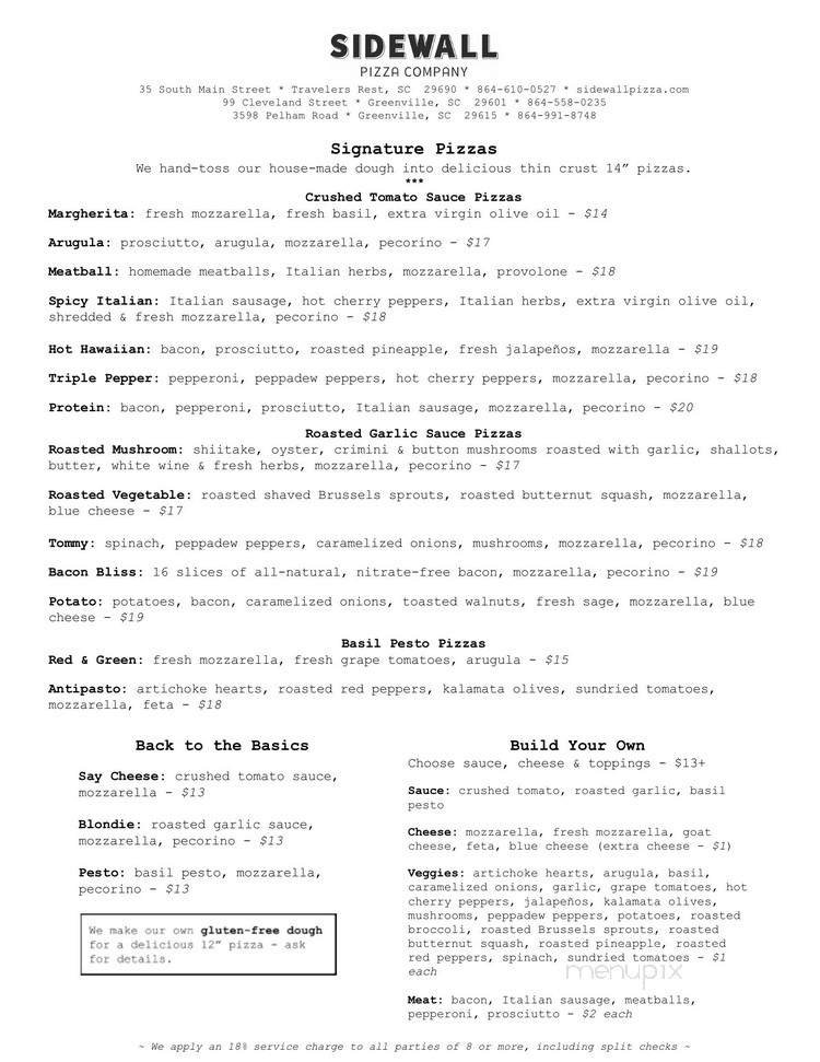 Menu page 1