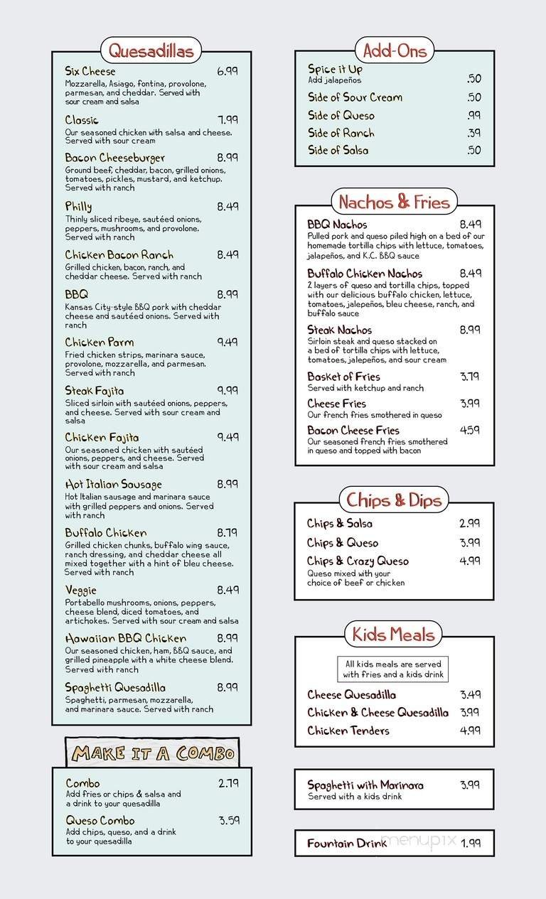 Menu page 1