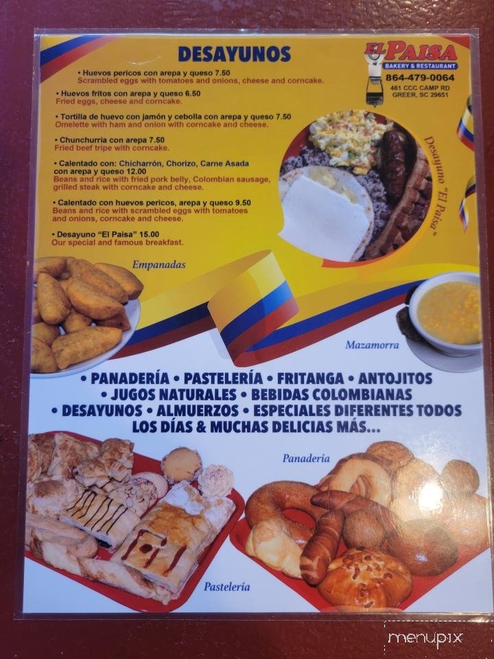 Menu page 1