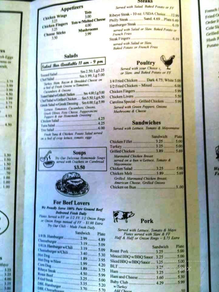 Menu page 1