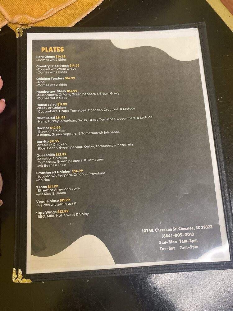 Menu page 1