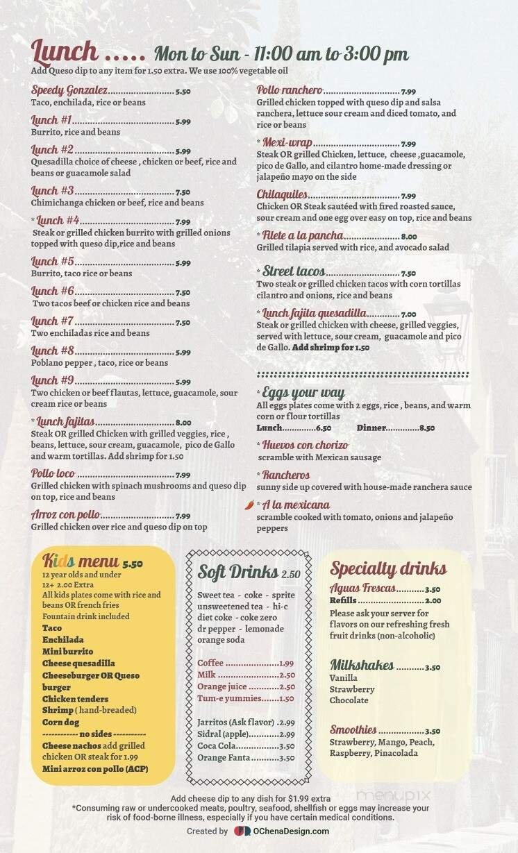 Menu page 2