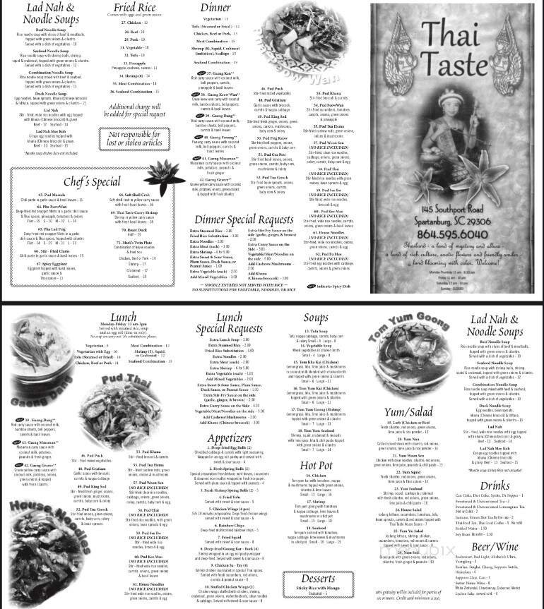 Menu page 1