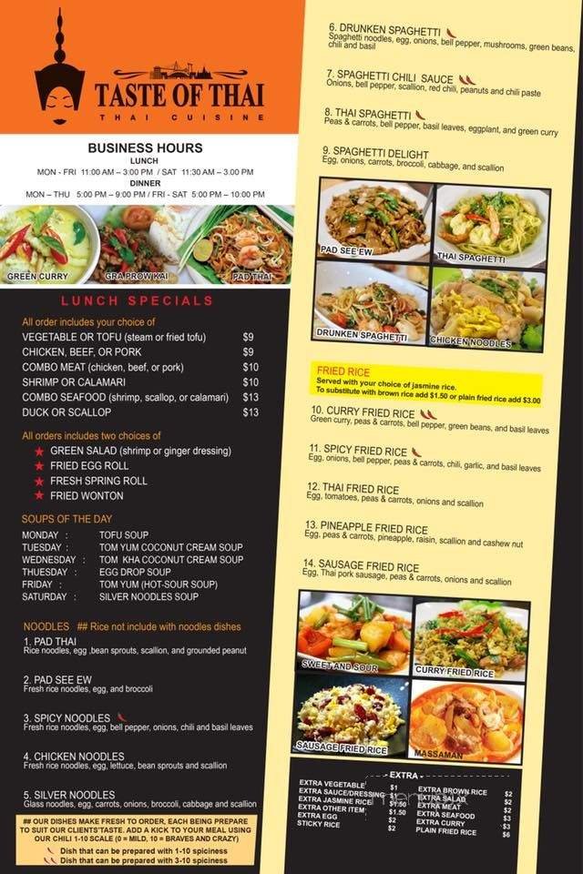 Menu page 1