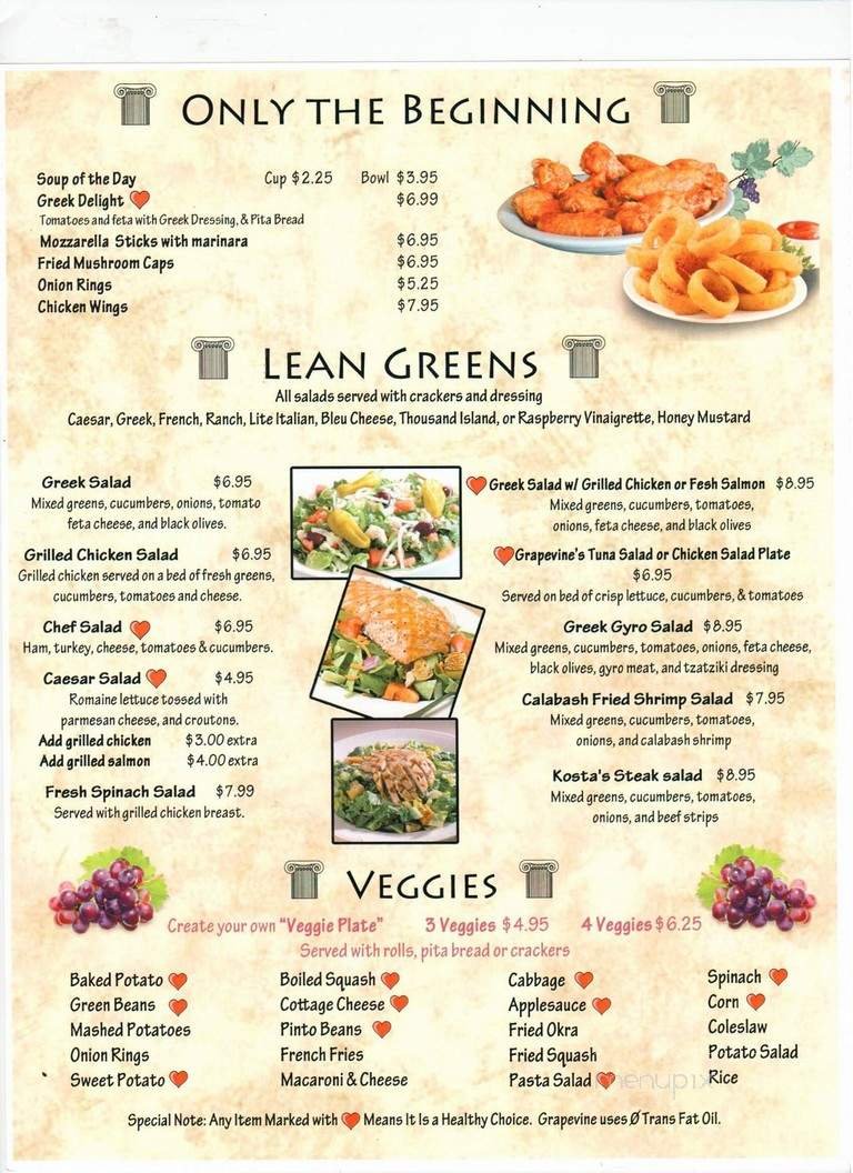 Menu page 1