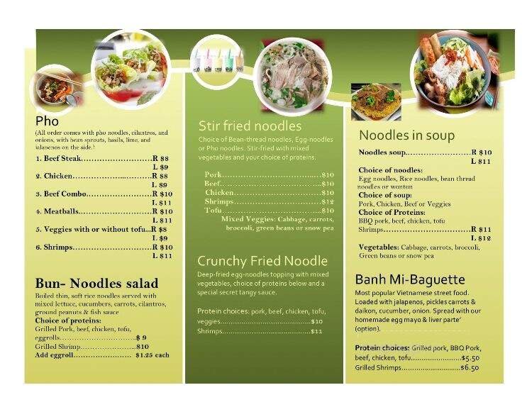 Menu page 1