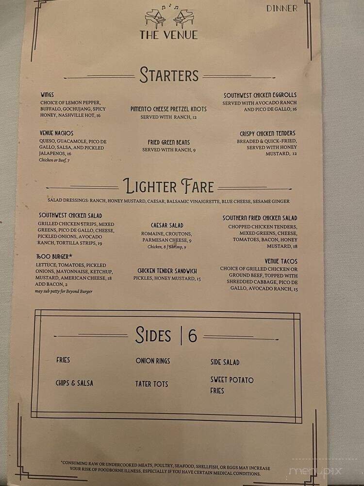 Menu page 1