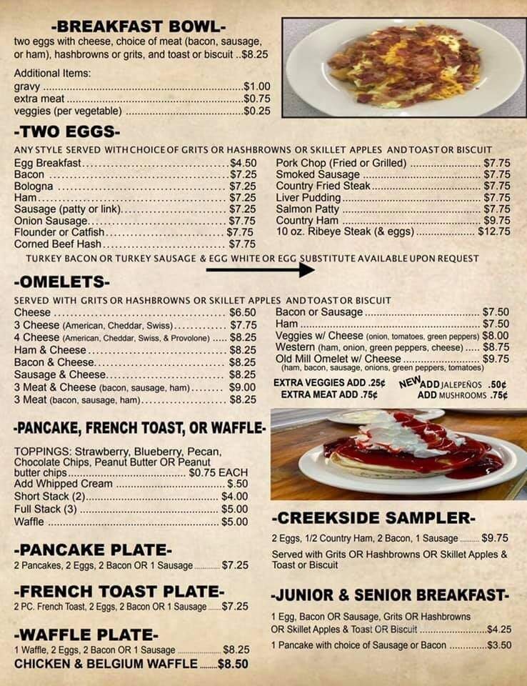 Menu page 1