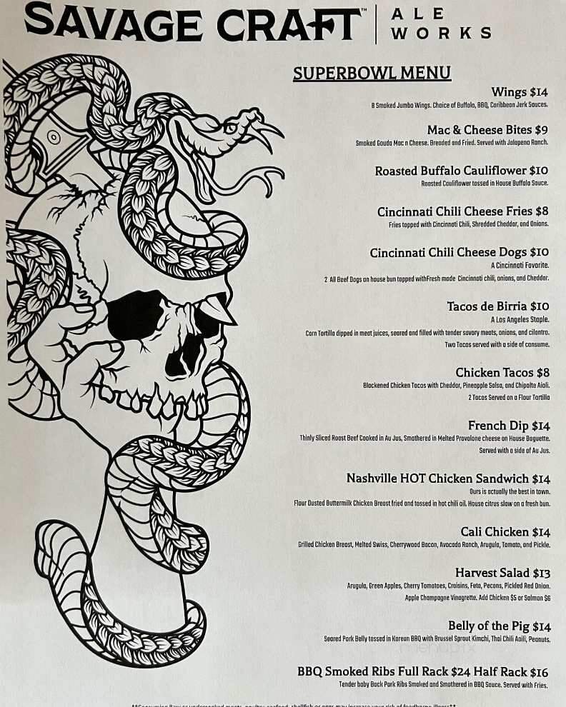 Menu page 1