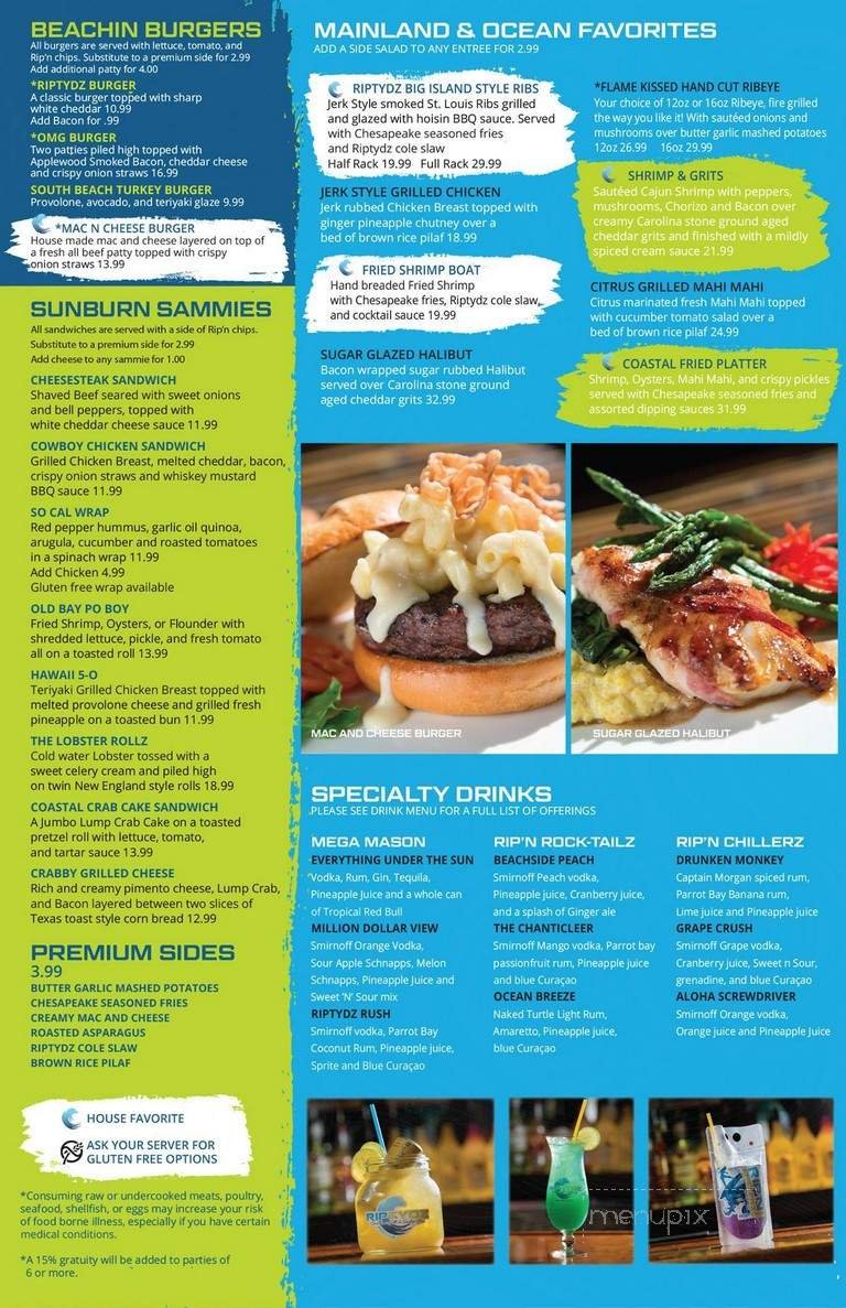 Menu page 1