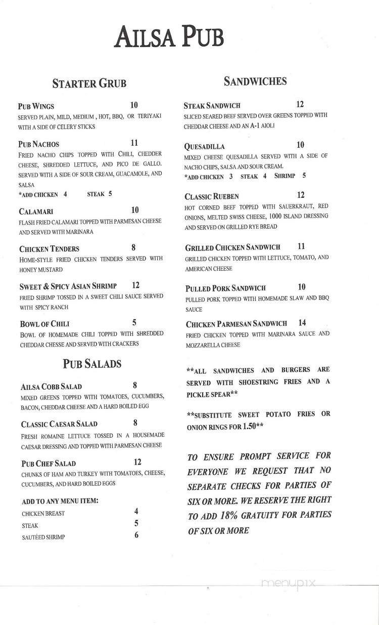 Menu page 1