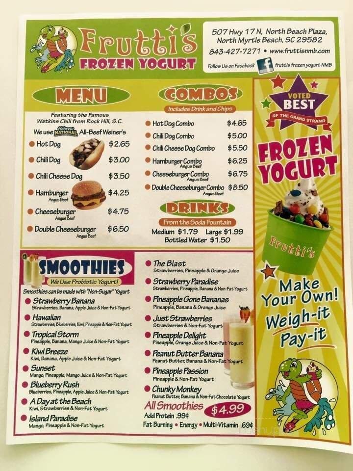 Menu page 1
