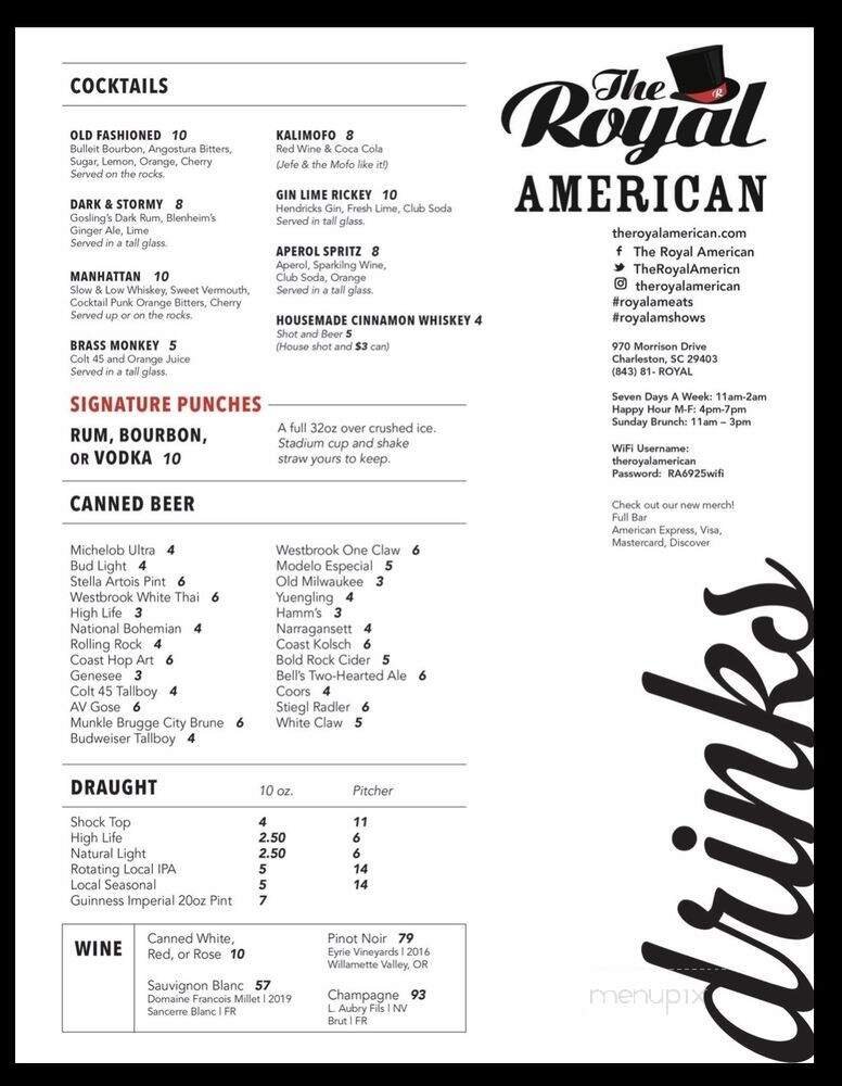 Menu page 1