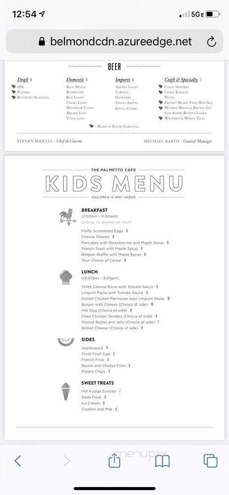 Menu page 1