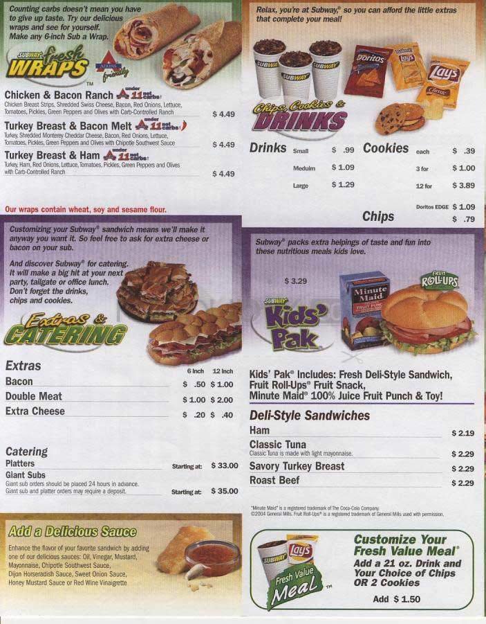 Menu page 2