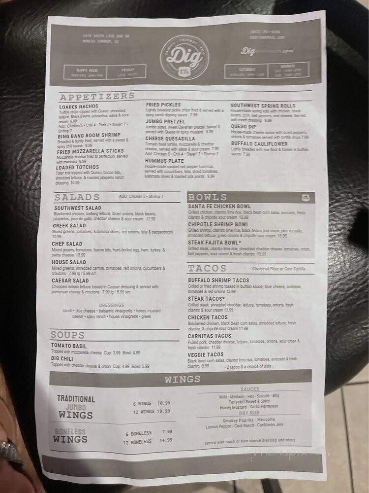 Menu page 1