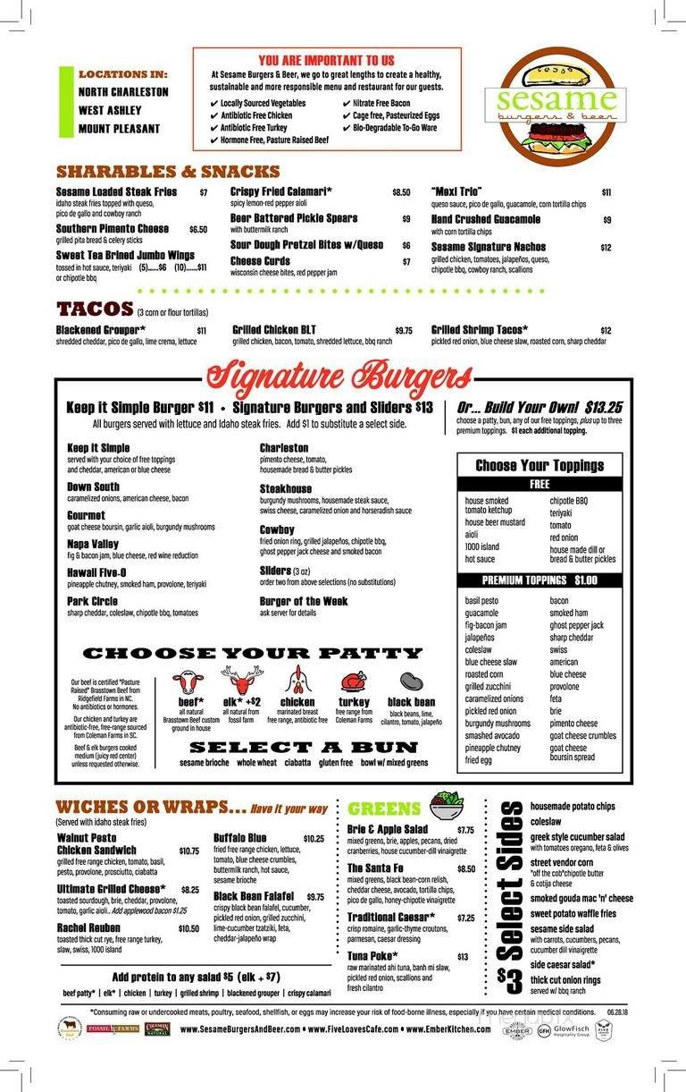 Menu page 1