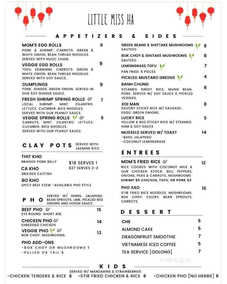 Menu page 1
