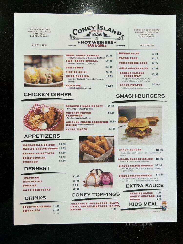 Menu page 1