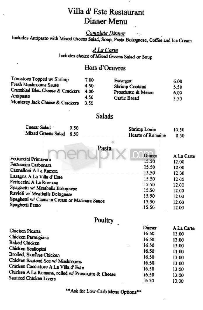 Menu page 1
