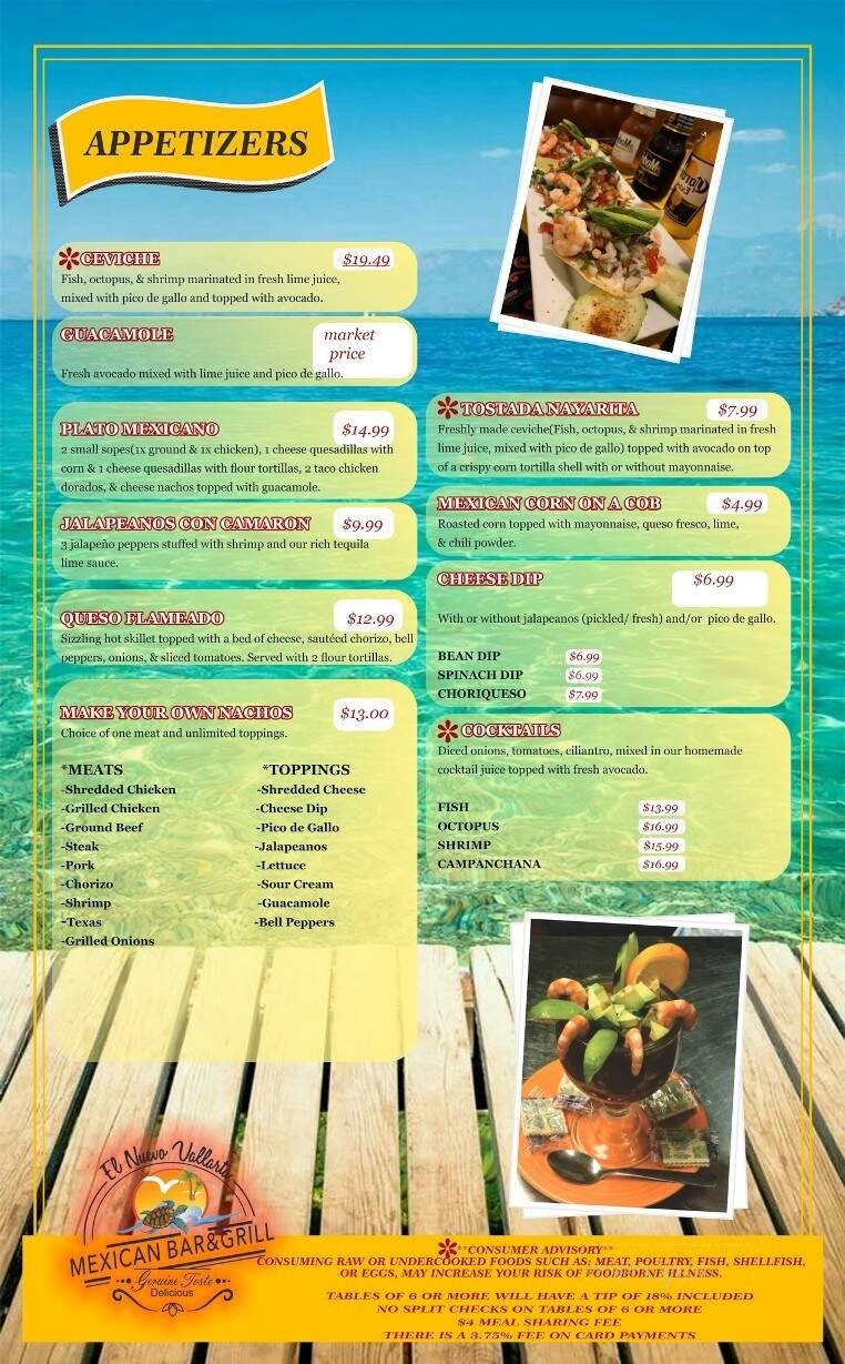 Menu page 1