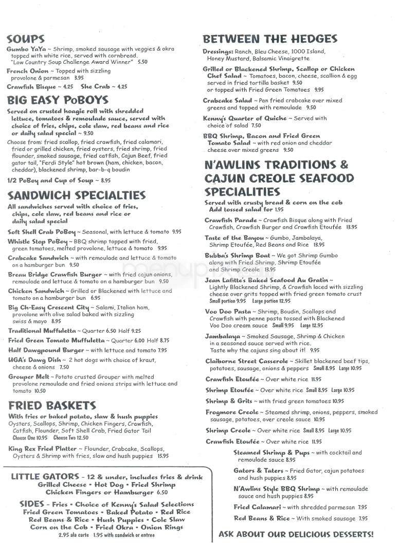 Menu page 1