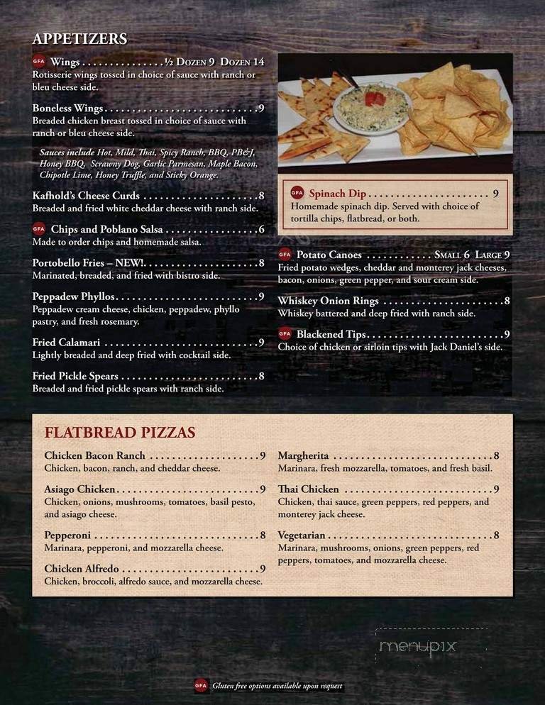 Menu page 1