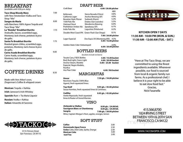 Menu page 2
