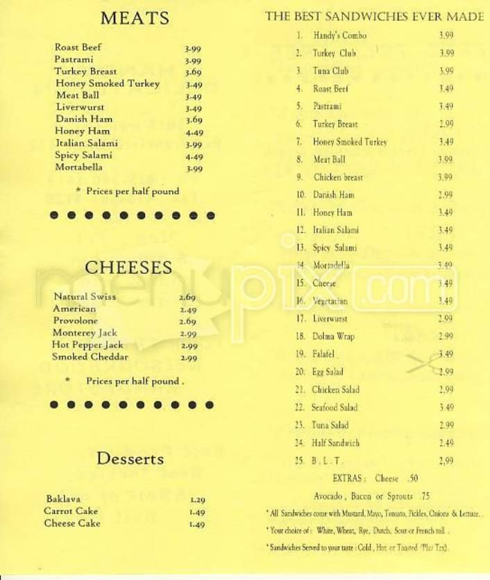 Menu page 2