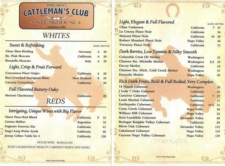 Menu page 1