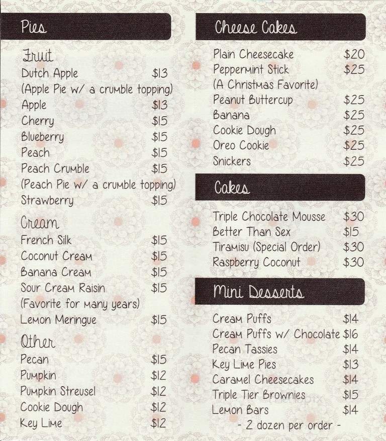 Menu page 1
