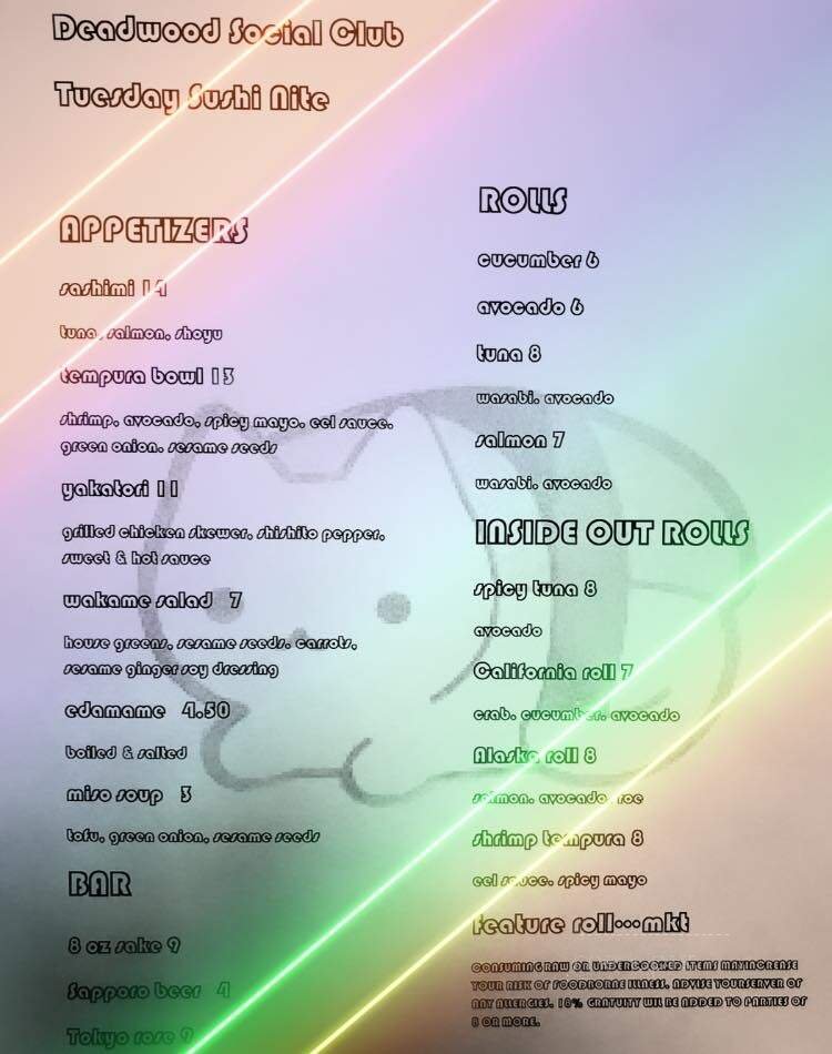 Menu page 1