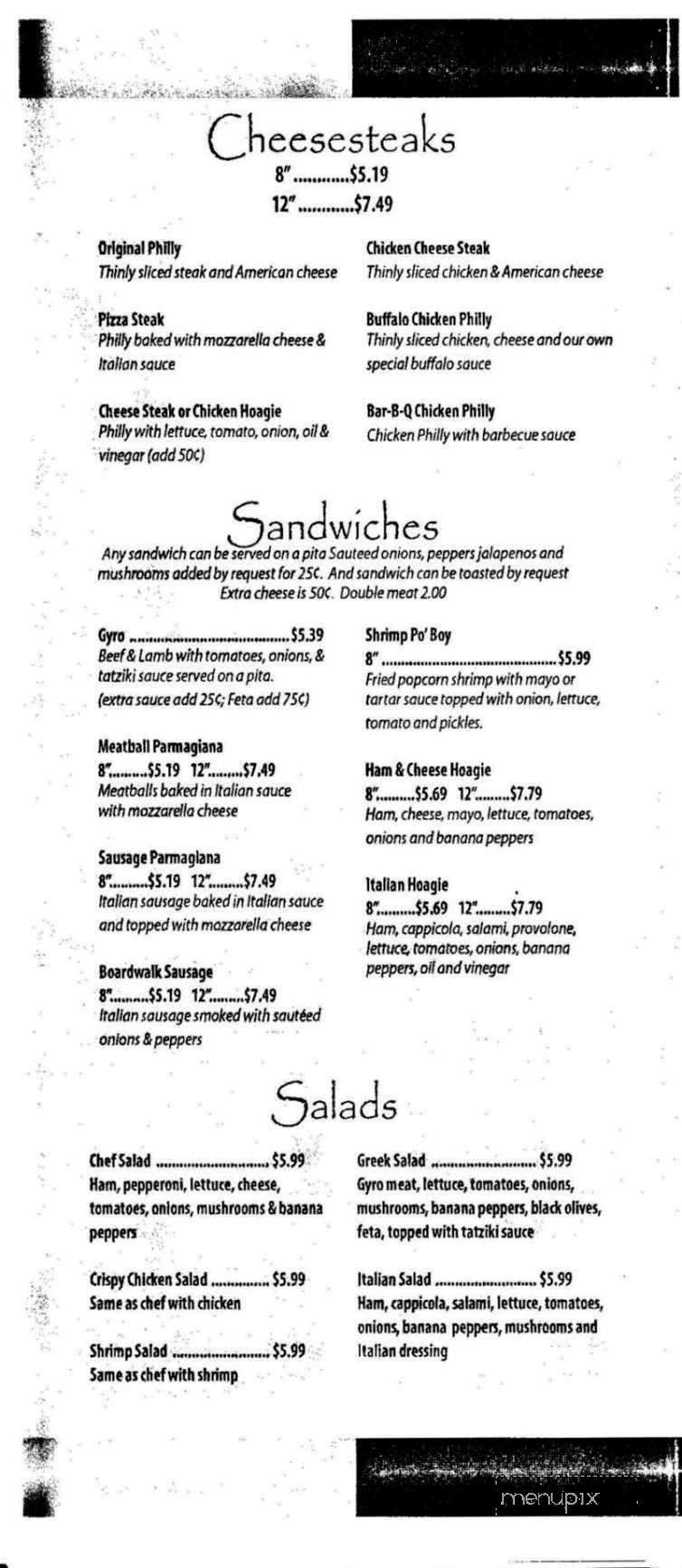 Menu page 1