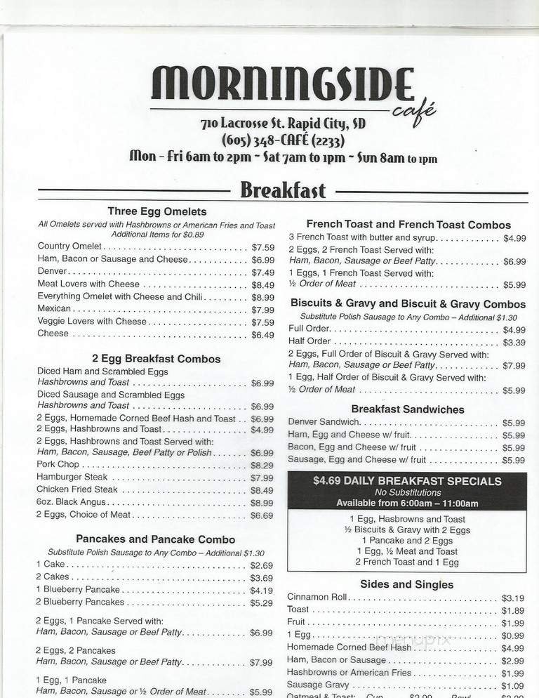 Menu page 1