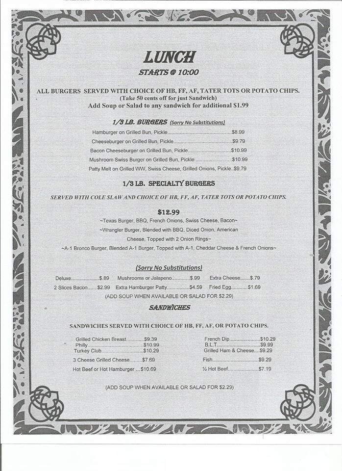 Menu page 1