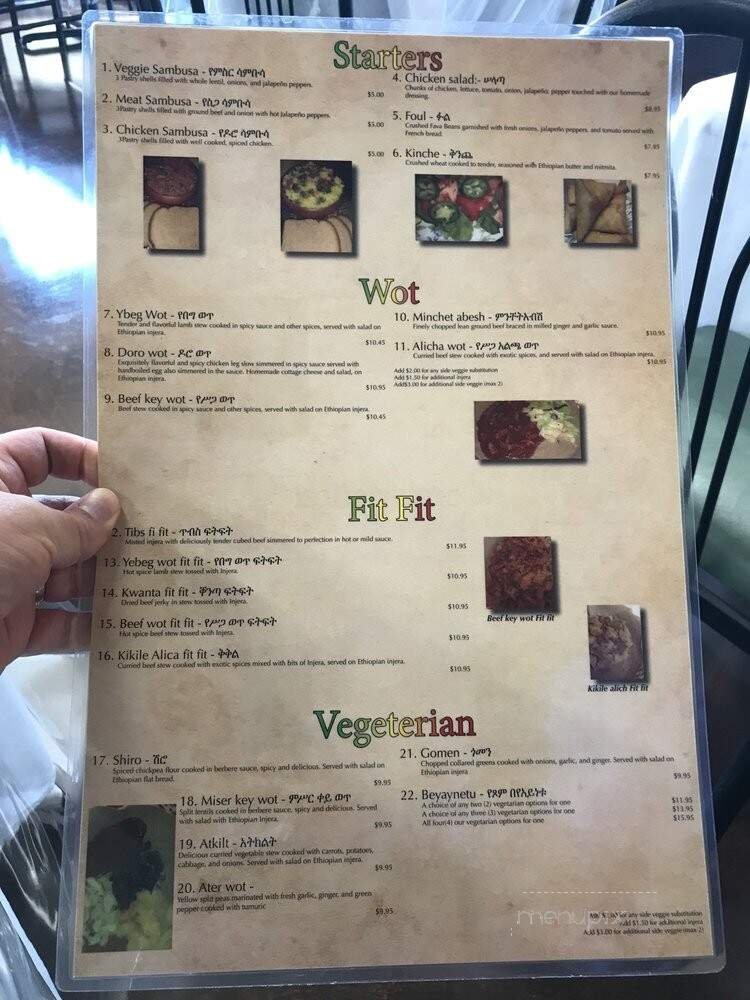 Menu page 1