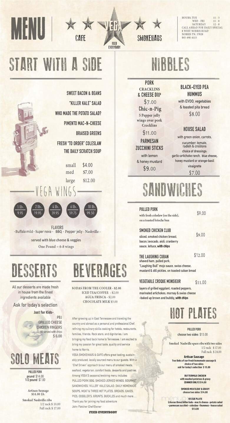 Menu page 1