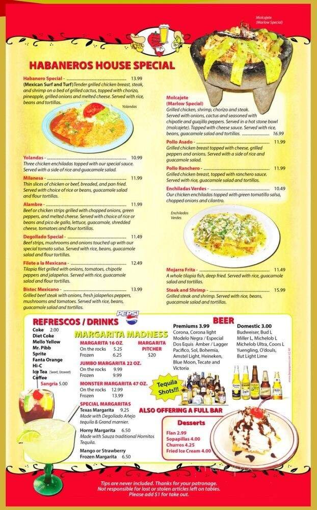 Menu page 2
