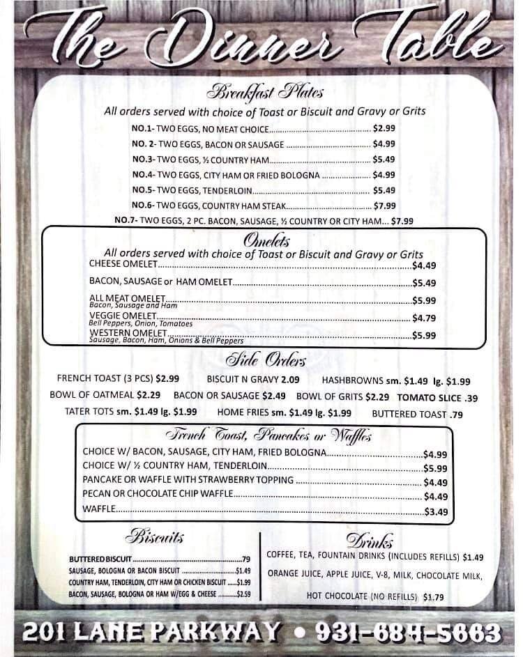 Menu page 1