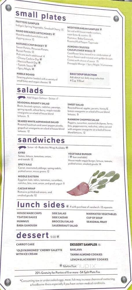 Menu page 1