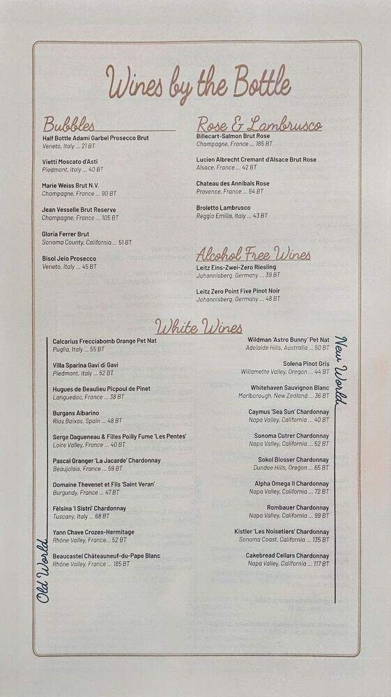 Menu page 1