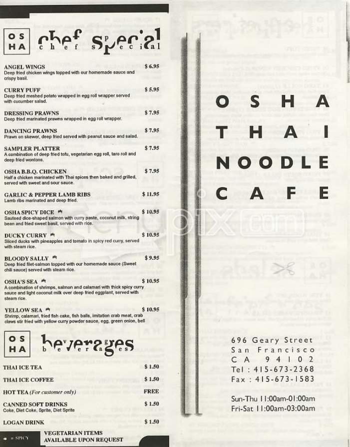 Menu page 1