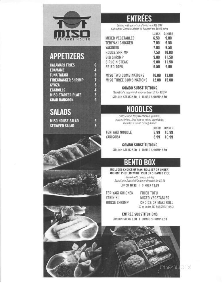 Menu page 1