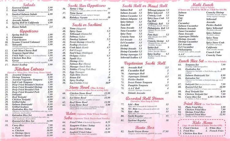 Menu page 1